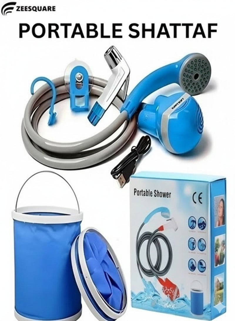 زيسكوير شطاف شطاف محمول للسفر للاستخدام الداخلي والخارجي مع دلو - Image 1